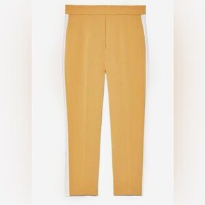 Aritzia Babaton Conan Terado Mustard Yellow Side Stripe Trouser